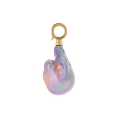 Baroque Freshwater Cultured Pearl Pendant in Gold Tone Sterling Silver (14 to 24mm)