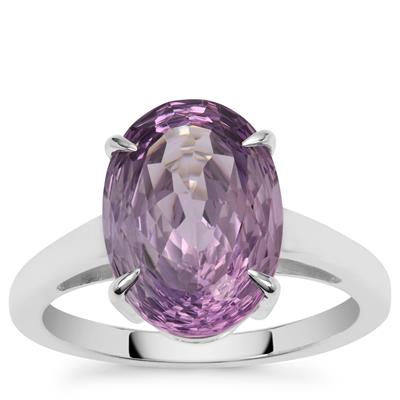 The Lazare Cut Rose De France Amethyst Ring in Sterling Silver 5.50cts