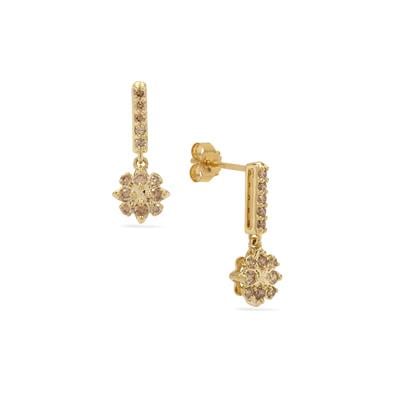 Argyle Champagne Diamonds Earrings in 9K Gold 0.34cts