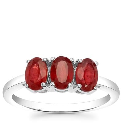 Bemainty Ruby Sterling Silver Ring