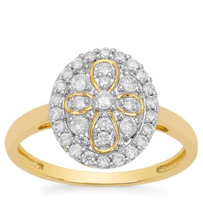 Canadian Diamonds Ring in 9K Gold 0.51ct