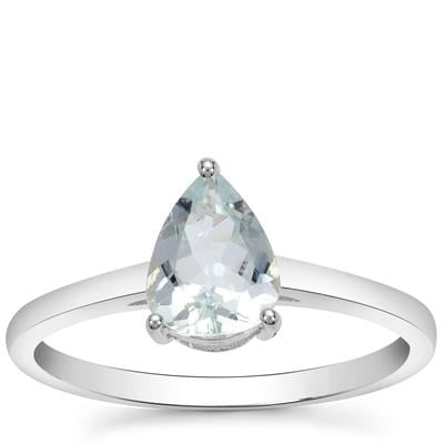 Aquamarine Ring in Sterling Silver 0.80ct