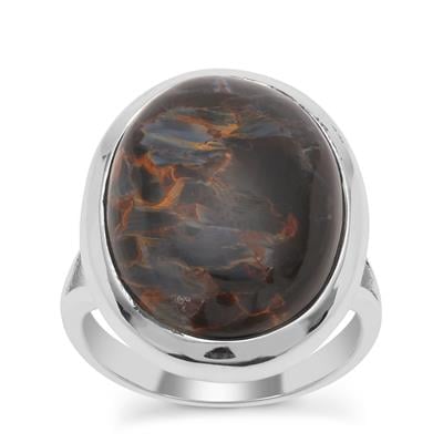 Pietersite Ring in Sterling Silver 16.30cts