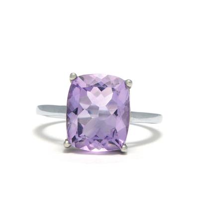 Rose De France Amethyst Ring in Sterling Silver 5cts