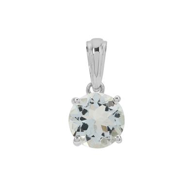 Aquamarine Pendant in Sterling Silver 1cts