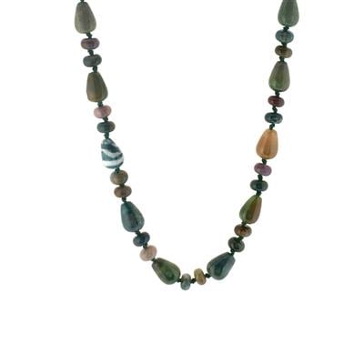 Alashan Agate Necklace in Sterling Silver 220cts