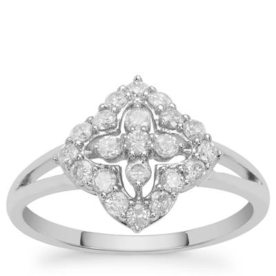 Canadian Diamonds Ring in 9K White Gold 0.51ct