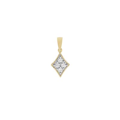 Flawless Diamonds Pendant in 9K Gold 0.26ct
