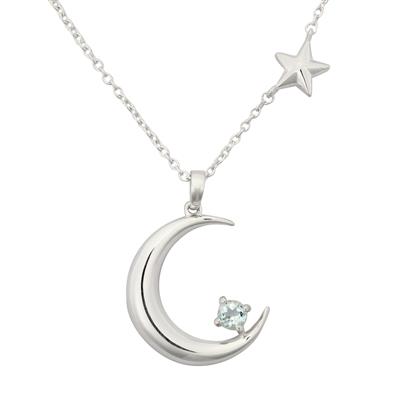 Sky Blue Topaz Necklace in Sterling Silver 0.30cts