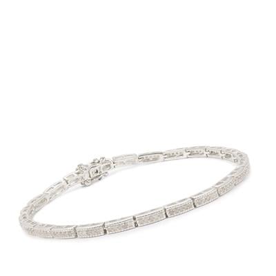 Diamond Bracelet in Sterling Silver 1ct
