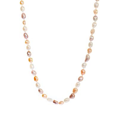 Natural Multicolour Freshwater Cultured Pearl Necklace (6 x 7mm)