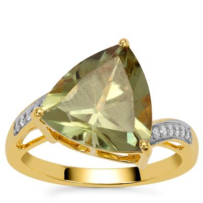 Csarite® Ring with Diamonds in 18K Gold 5.70cts