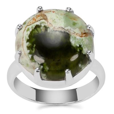 Opal Chalcedony Ring in Sterling Silver 9cts