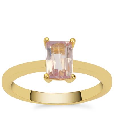Minas Gerais Kunzite Ring in Gold Plated Sterling Silver 1.25cts