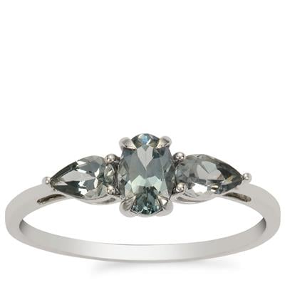 Grey Spinel Ring in Platinum 950 1ct