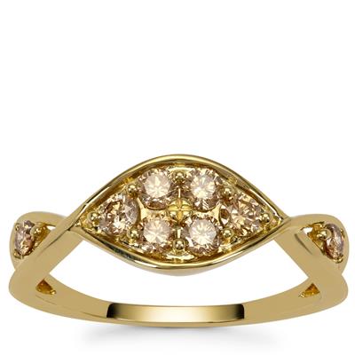 Champagne Argyle Diamonds Ring in 9K Gold 0.51ct