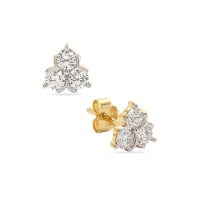 Namibian Diamond Earrings in 9K Gold 0.51ct