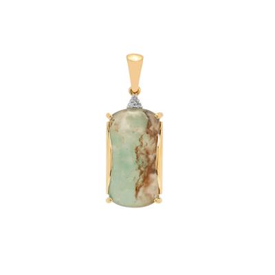 Aquaprase™ Pendant with Diamonds in 9K Gold 9.25cts