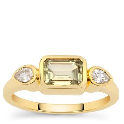 Csarite® Ring with White Zircon in 9K Gold 1.65cts