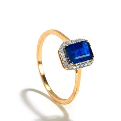 Blue Sapphire 9K Gold Ring