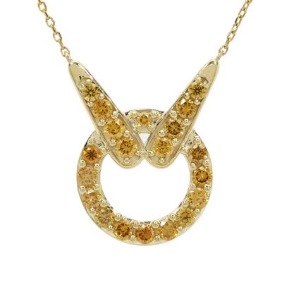 Imperial Diamonds Pendant in 9K Gold 1cts