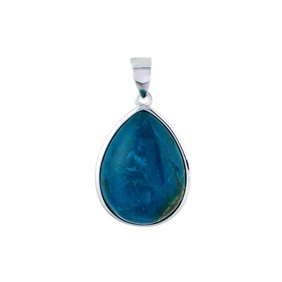 Chrysocolla Pendant in Sterling Silver 9cts