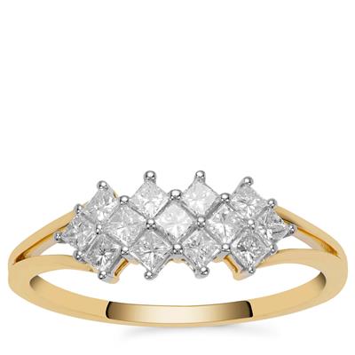 Diamond Ring in 9K Gold 0.59ct