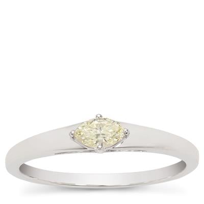VSI Natural Yellow Diamonds Ring in 9K White Gold 0.20cts