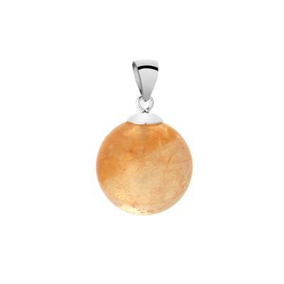 Rio Golden Citrine Pendant in Sterling Silver 30cts
