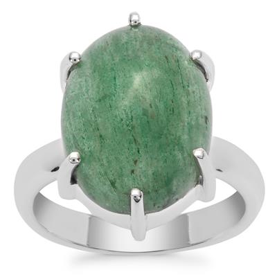 Kiwi Quartz Ring in Sterling Silver 10cts