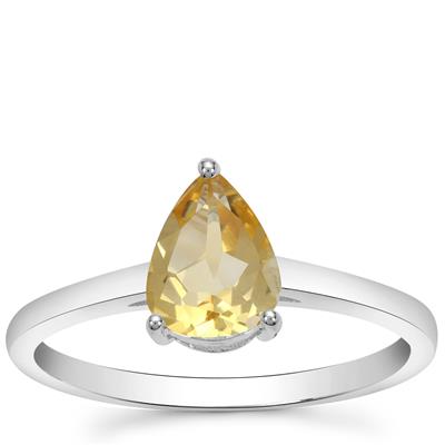 Diamantina Citrine Ring in Sterling Silver 1ct