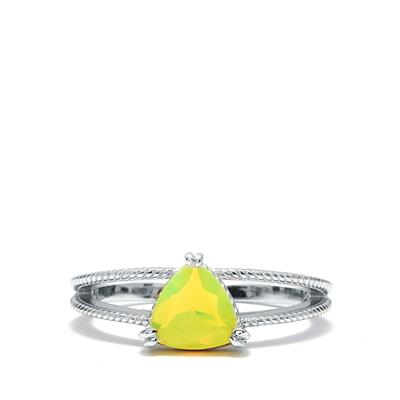 Ethiopian Yellow Opal Ring in Sterling Silver 0.63cts 
