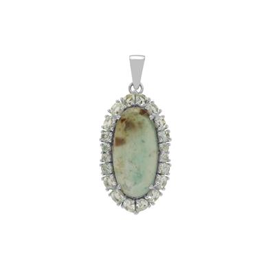 Aquaprase™ Pendant with Aquaiba™ Beryl in Sterling Silver 16.70cts