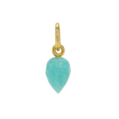 Molte Amazonite Charm in Gold Plater Sterling Silver 3cts