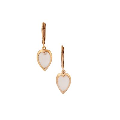 Rose Quartz Earrings in Rose Gold Plated Sterling Silver 4.50cts