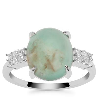 Aquaprase™ Ring with White Zircon in Sterling Silver 4.45cts