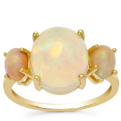 Ethiopian, Honey Opal Ring in 9K Gold 3.55cts