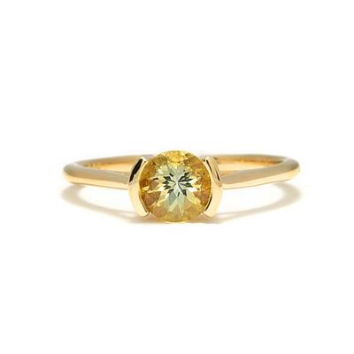 Unheated Golden Tanzanite Ring in 9K Gold 0.80cts