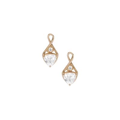 Kaduna White Zircon Earrings in 9K Gold 2.49cts