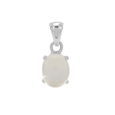 Rainbow Moonstone Pendant in Sterling Silver 3cts