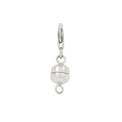 Magnetic Lock with Lobster Clasp in Rhodium Plated Sterling Silver