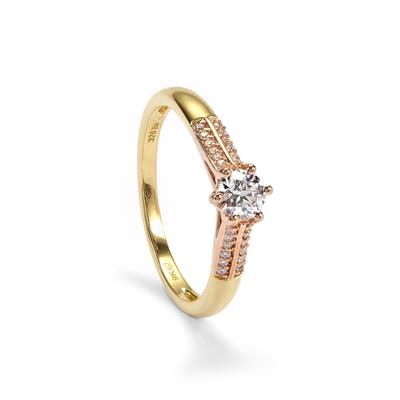 Yellow Gold Gemporia Rose Gold Rings Type IIa Angolan Rose Pink