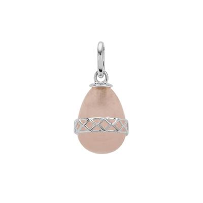 Rose Quartz Pendant in Sterling Silver 12.65cts