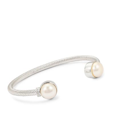 Freshwater Cultured Pearl Bangle in Sterling Silver (10mm)