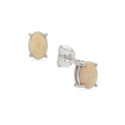 Coober Pedy Opal Earrings in Sterling Silver 0.90ct