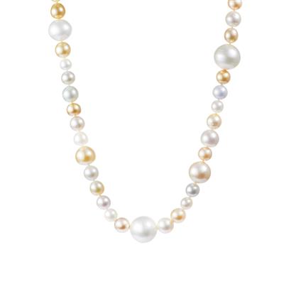 South Sea Cultured Pearl Necklace in Sterling Silver