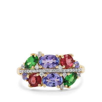 Multi Colour Gemstones Ring in 9K Gold 2.45cts