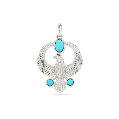 Sleeping Beauty Turquoise Pendant in Sterling Silver 0.72ct