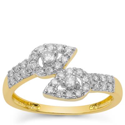Canadian Diamonds Ring in 9K Gold 0.51cts