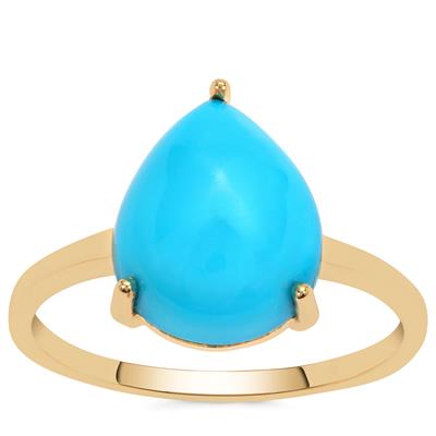 Sleeping Beauty Turquoise Ring in 9K Gold 4.30cts